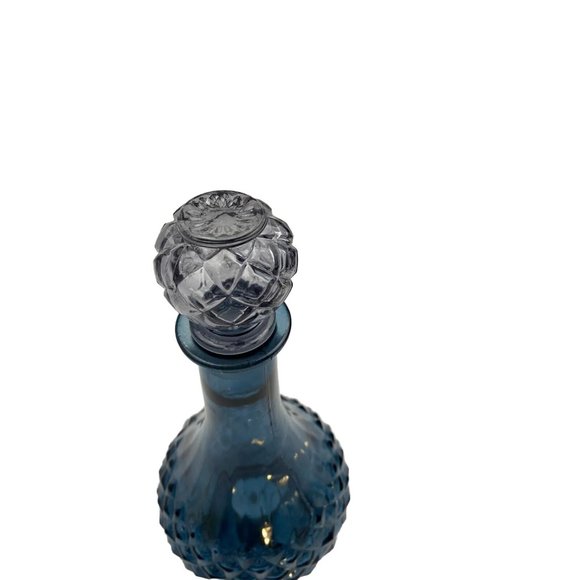 Blue Glass Canister Vase Decor, LED Lights Up Fairy light Crystal Display - Picture 5 of 9